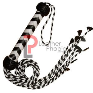 Black and white Leather Flogger