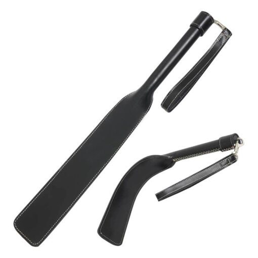 Sslapper Cow Hide Belting Leather 16 inch long Paddle Slapper - LeatherPhobia