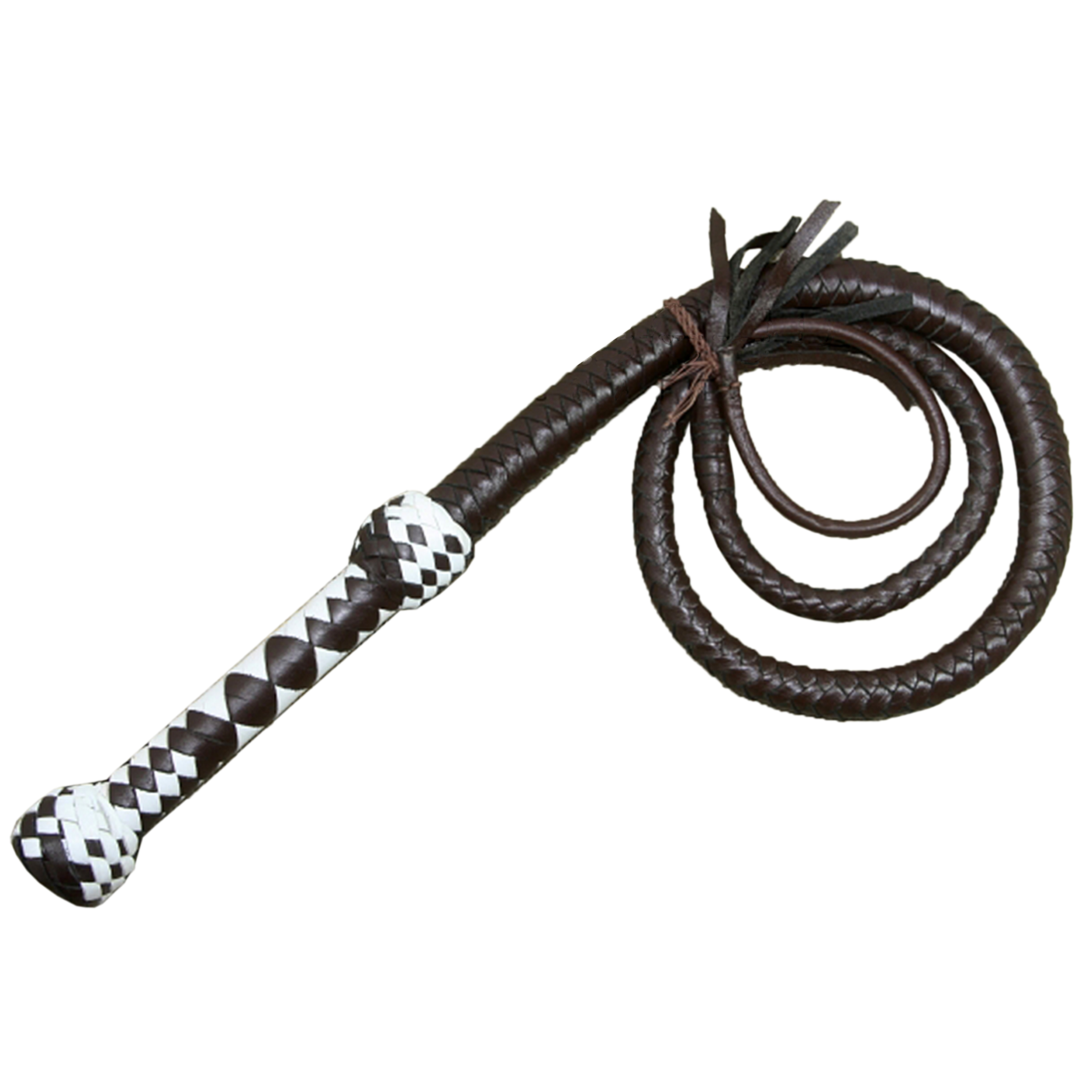 Indiana Jones Style 8 Foot 8 Plait Tan Brown Leather Bullwhip Real Genuine Cowhide Leather Bull Whip
