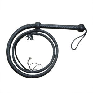 Cow Hide Leather Black Bull Whip