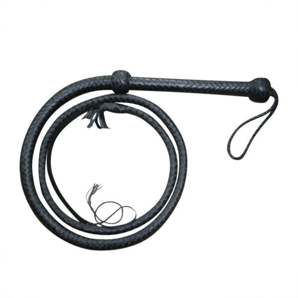 Cow Hide Leather Black Bull Whip