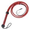 Cowhide Leather red and black Bullwhip