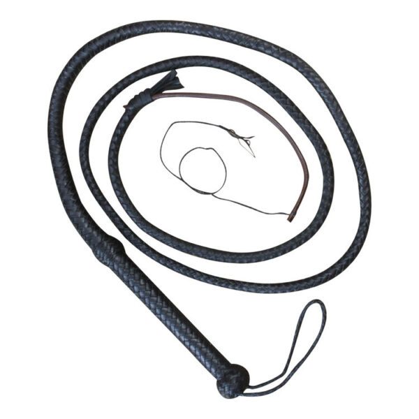 Genuine Leather Black Bullwhip