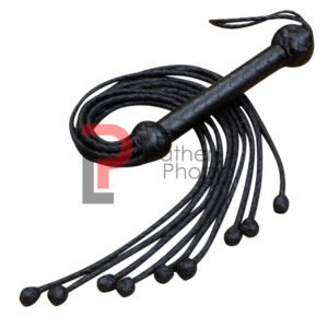 Leather Flogger 9 Braided Tails