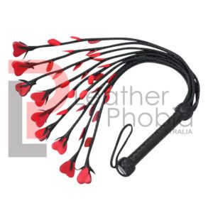 RED Heart AND Petals Flogger