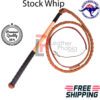 Cowhide Leather Stock Whip 6 Feet Long