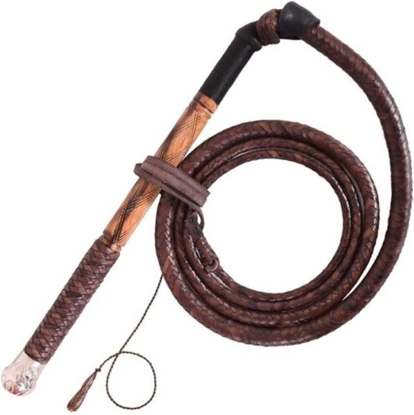 Genuine Leather Brown Stock Whip