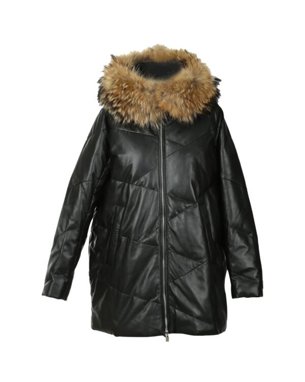 Detachable Hooded Fur Collar Duffle coat