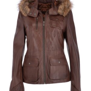 Women's Hooded Biker jacket