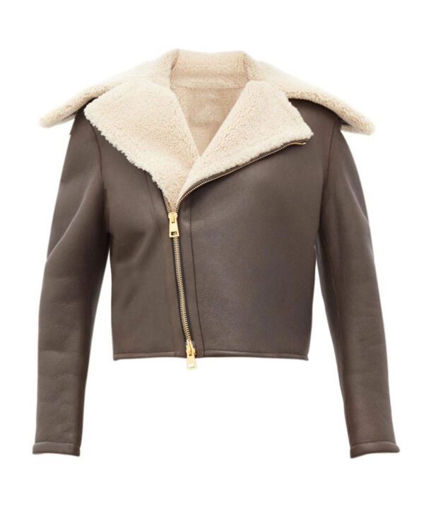 Chocolate Brown Faux Shearling jacket