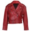 Women's Short Red Biker jacket