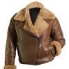 Women's Tan Brown Bomber aviator jacket