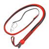 Red and black heavy duty bullwhip