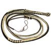 Cowhide Black Off White Bullwhip