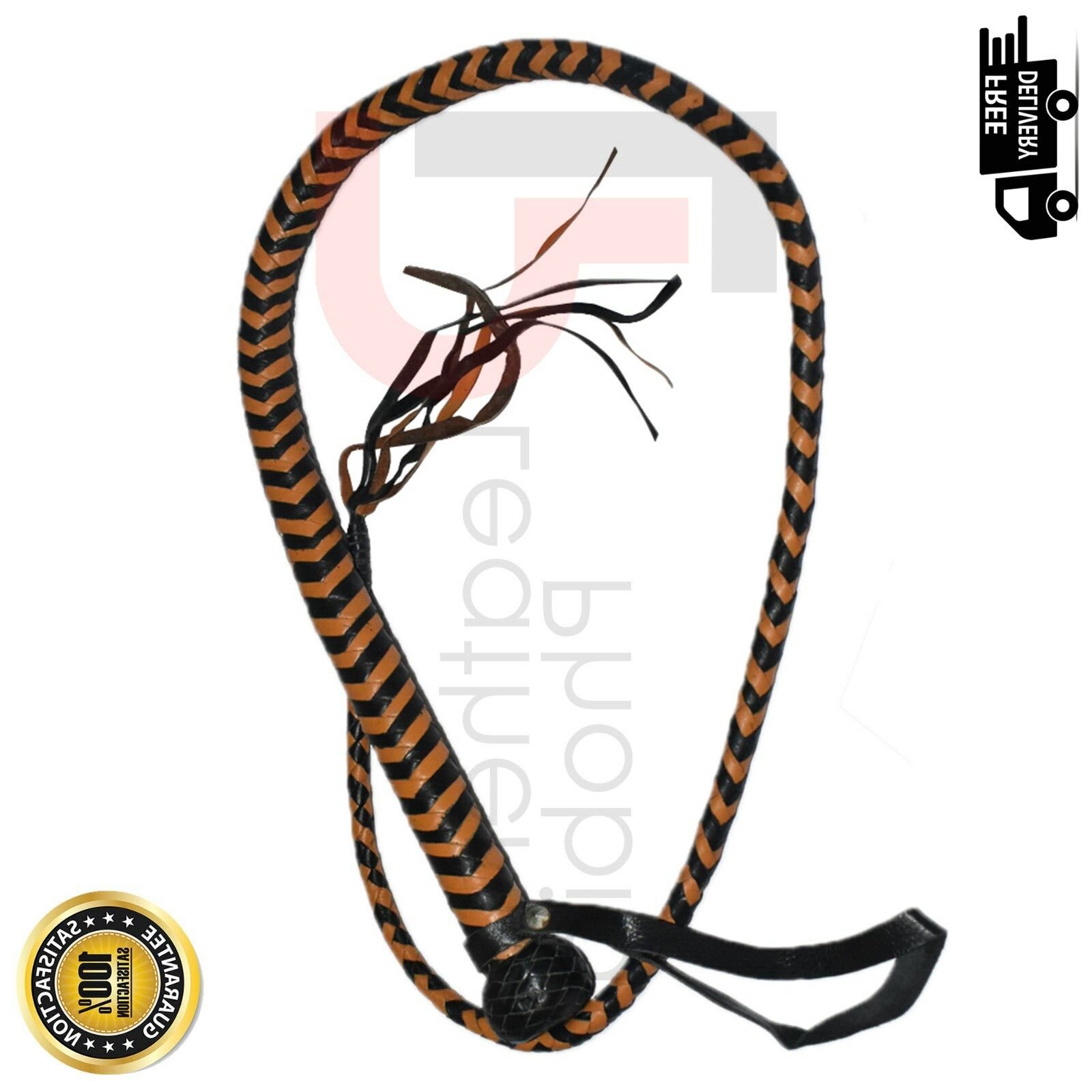 Professional Cowhide Leather Bullwhip