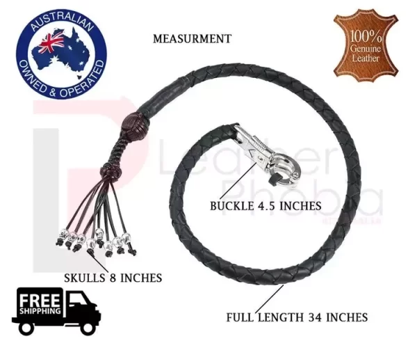 Biker Metal Skulls Whip